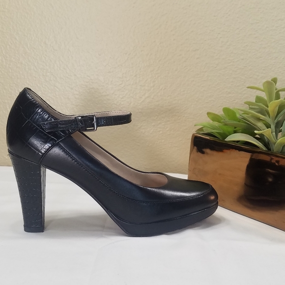 Clarks Narrative Shoes - Clarks Narrative black leather heels